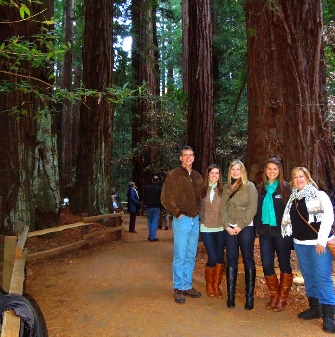 walking trail muir woods redwoods park